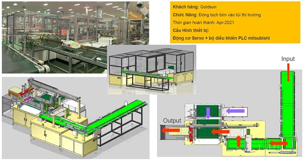 Dự án máy đóng gói bỉm Goldsun - Tự Động Hóa Vias - Công Ty TNHH Giải Pháp Tự Động Hóa Vias